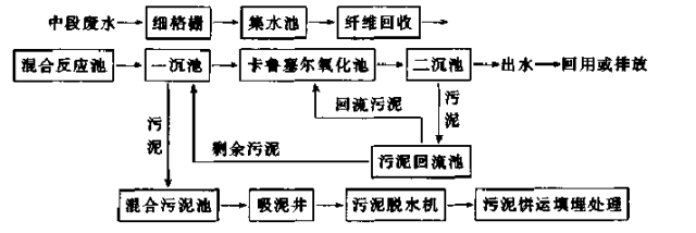 氧化沟工艺处理碱法草浆废水